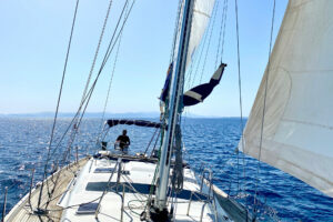 Soliana a veleggia nel Golfo di Cagliari